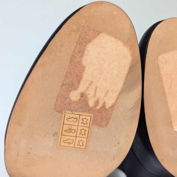 NWOT Paige Black Pebbled Leather Heeled Ankle Booties w/ Pewter Stud Size 7.5 - Picture 12 of 15